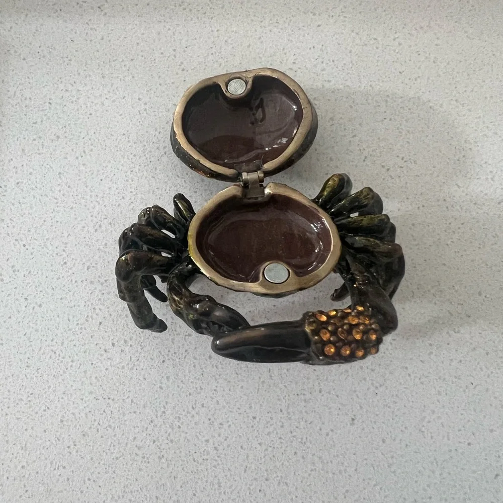 Object de Art Trinket Box #142 Pinch The‎ Crab Enameled New In Box